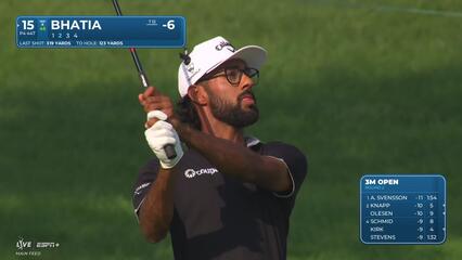 Akshay Bhatia | Round 2 | 15th hole | Shot 2 | 2025 3M Open