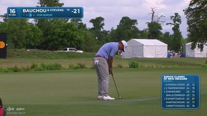 Zach Bauchou | Round 3 | 16th hole | Shot 3 | 2026 Zurich Classic