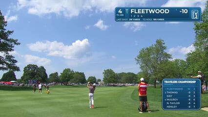 Tommy Fleetwood | Round 3 | 4th hole | Shot 2 | 2025 Travelers