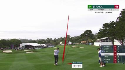 Sepp Straka | Round 4 | 15th hole | Shot 2 | 2025 AT&T Pebble Beach