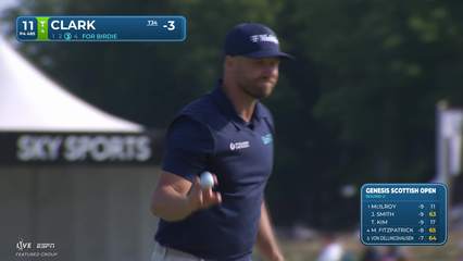 Wyndham Clark | Round 2 | 11th hole | Shot 3 | 2026 Genesis Scottish Open