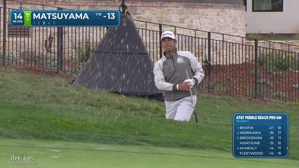 Hideki Matsuyama | Round 3 | 14th hole | Shot 3 | 2026 AT&T Pebble Beach