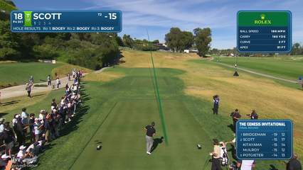 Adam Scott | Round 4 | 18th hole | Shot 1 | 2026 The Genesis