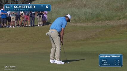 Scottie Scheffler | Round 3 | 14th hole | Shot 3 | 2025 Genesis Scottish Open