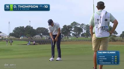 Davis Thompson | Round 2 | 16th hole | Shot 4 | 2025 The RSM Classic