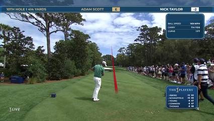 Adam Scott | Round 3 | 10th hole | Shot 1 | 2026 THE PLAYERS