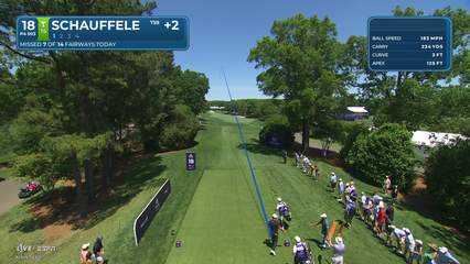 Xander Schauffele | Round 4 | 18th hole | Shot 1 | 2026 Truist Championship