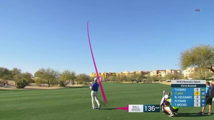 Wyndham Clark | Round 1 | 13th hole | Shot 2 | 2025 WM Phoenix Open