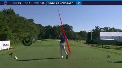 Niklas Norgaard | Round 1 | 13th hole | Shot 1 | 2025 Sanderson Farms