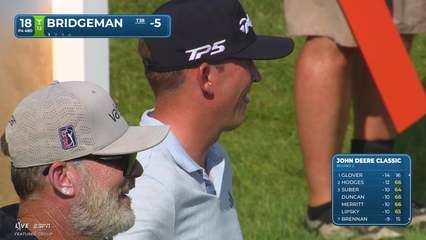 Jacob Bridgeman | Round 2 | 18th hole | Shot 1 | 2026 John Deere