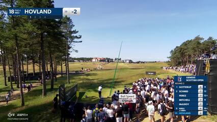 Viktor Hovland | Round 2 | 18th hole | Shot 1 | 2025 Genesis Scottish Open