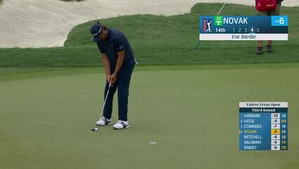 Andrew Novak | Round 3 | 14th hole | Shot 4 | 2025 Valero