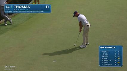 Justin Thomas | Round 2 | 14th hole | Shot 3 | 2025 RBC Heritage
