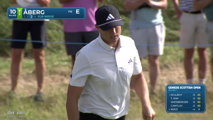Ludvig Åberg | Round 1 | 10th hole | Shot 3 | 2026 Genesis Scottish Open