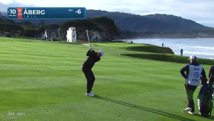 Ludvig Åberg | Round 4 | 10th hole | Shot 2 | 2026 AT&T Pebble Beach