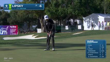 David Lipsky | Round 2 | 9th hole | Shot 4 | 2026 Valspar