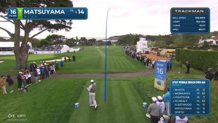 Hideki Matsuyama | Round 3 | 16th hole | Shot 1 | 2026 AT&T Pebble Beach