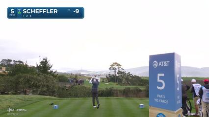 Scottie Scheffler | Round 3 | 5th hole | Shot 1 | 2025 AT&T Pebble Beach