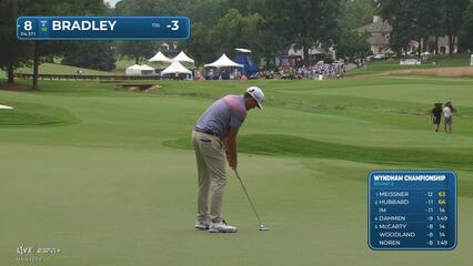 Keegan Bradley | Round 2 | 8th hole | Shot 5 | 2025 Wyndham