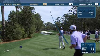 Sam Burns | Round 2 | 10th hole | Shot 1 | 2025 THE PLAYERS