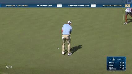 Scottie Scheffler | Round 2 | 5th hole | Shot 4 | 2025 THE PLAYERS