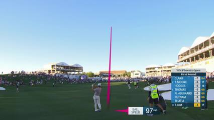 Tom Kim | Round 1 | 18th hole | Shot 2 | 2025 WM Phoenix Open