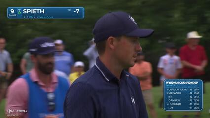 Jordan Spieth | Round 3 | 9th hole | Shot 4 | 2025 Wyndham