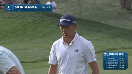 Collin Morikawa | Round 1 | 9th hole | Shot 4 | 2026 WM Phoenix Open