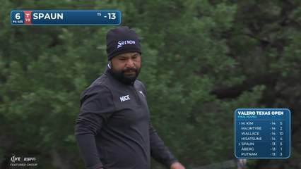 J.J. Spaun | Round 4 | 6th hole | Shot 4 | 2026 Valero