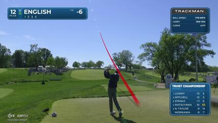 Harris English | Round 3 | 12th hole | Shot 1 | 2025 Truist Championship