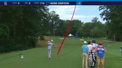 Webb Simpson | Round 1 | 3rd hole | Shot 1 | 2025 Wyndham