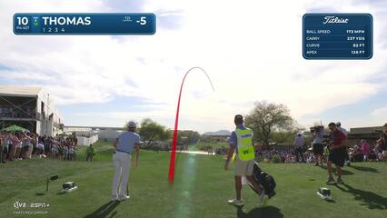 Justin Thomas | Round 2 | 10th hole | Shot 1 | 2025 WM Phoenix Open