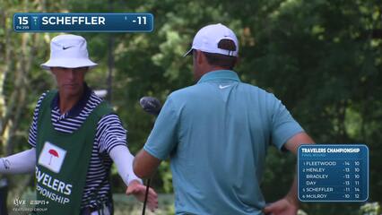Scottie Scheffler | Round 4 | 15th hole | Shot 1 | 2025 Travelers