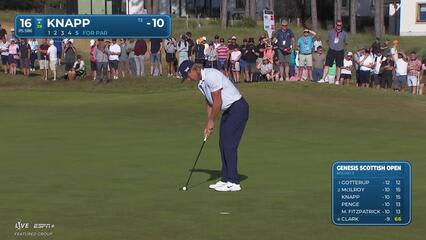 Jake Knapp | Round 3 | 16th hole | Shot 6 | 2025 Genesis Scottish Open