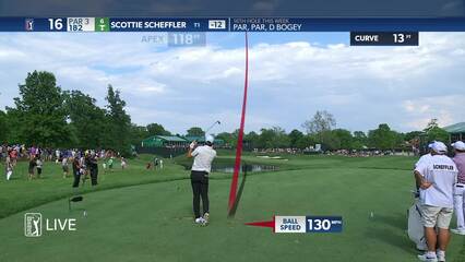 Scottie Scheffler | 2021 the Memorial | Round 4 | 16th hole | Shot 1