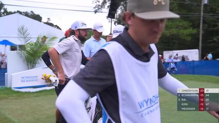 Cameron Young | Round 3 | 18th hole | Shot 1 | 2025 Wyndham