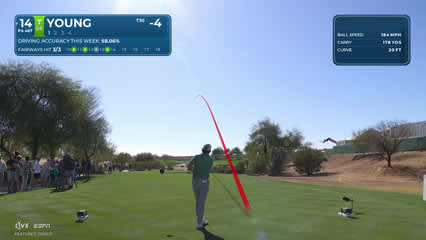 Cameron Young | Round 3 | 14th hole | Shot 1 | 2026 WM Phoenix Open