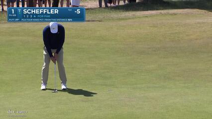 Scottie Scheffler | Round 3 | 1st hole | Shot 4 | 2025 Genesis Scottish Open