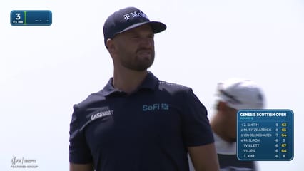 Wyndham Clark | Round 2 | 3rd hole | Shot 1 | 2026 Genesis Scottish Open