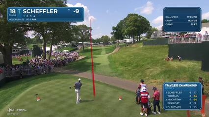 Scottie Scheffler | Round 2 | 18th hole | Shot 1 | 2025 Travelers