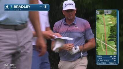 Keegan Bradley | Round 2 | 6th hole | Shot 1 | 2025 Wyndham