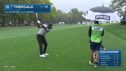 Sahith Theegala | Round 1 | 10th hole | Shot 2 | 2025 Valspar