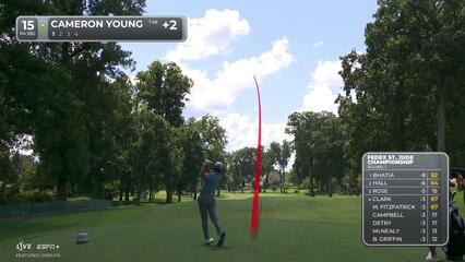 Cameron Young | Round 1 | 15th hole | Shot 1 | 2025 FedEx St. Jude