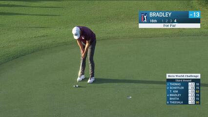 Keegan Bradley | Round 3 | 16th hole | Shot 4 | 2024 Hero World Challenge