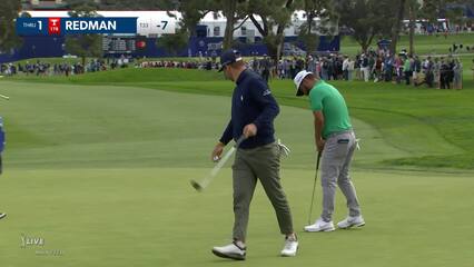 Doc Redman | 2022 Farmers | Round 4 | 1st hole | Shot 4