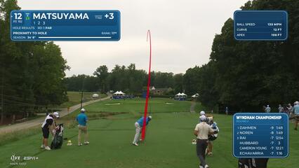 Hideki Matsuyama | Round 2 | 12th hole | Shot 1 | 2025 Wyndham