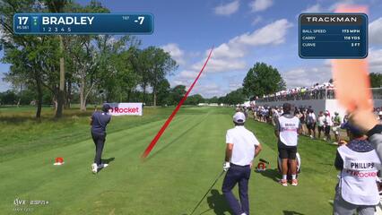 Keegan Bradley | Round 3 | 17th hole | Shot 1 | 2025 Rocket Classic