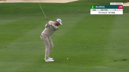 Sam Burns | Round 4 | 16th hole | Shot 2 | 2026 AT&T Pebble Beach
