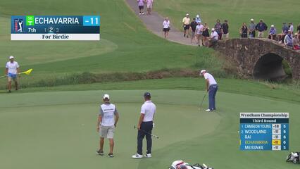 Nico Echavarria | Round 3 | 7th hole | Shot 3 | 2025 Wyndham