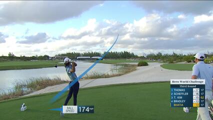 Akshay Bhatia | Round 3 | 18th hole | Shot 1 | 2024 Hero World Challenge